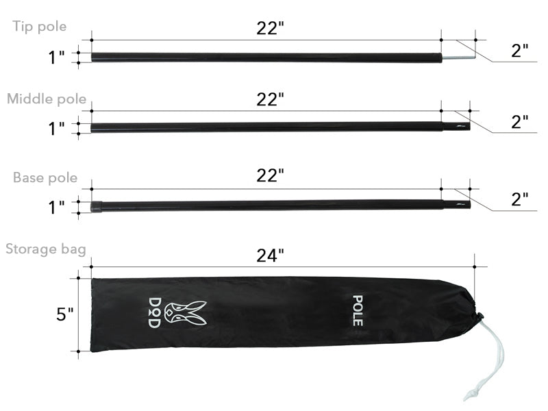 Kiso Tarp Poles
